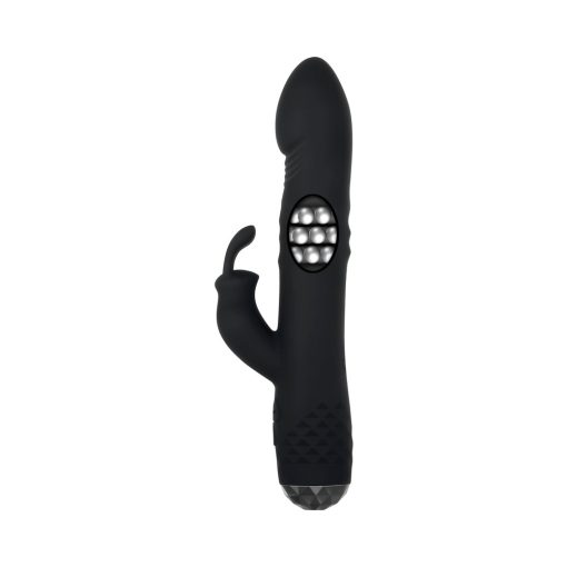 Evolved Bodacious Bunny Rechargeable Silicone Rabbit Vibrator Black - Image 5