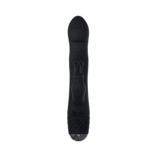 Evolved Bodacious Bunny Rechargeable Silicone Rabbit Vibrator Black - Image 7