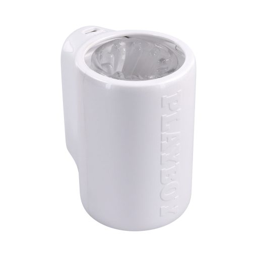 Playboy Spin Doctor Rechargeable Spinning Stroker Tpe Sleeve White - Image 2