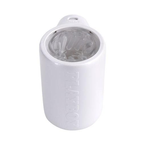 Playboy Spin Doctor Rechargeable Spinning Stroker Tpe Sleeve White - Image 5