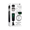 Gender X Message In A Bottle Rechargeable Thrusting Spinning Stroker With Suction Cup Base Black