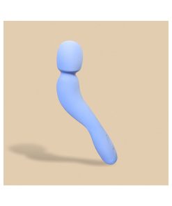 Dame Com Rechargeable Silicone Wand Vibrator Periwinkle