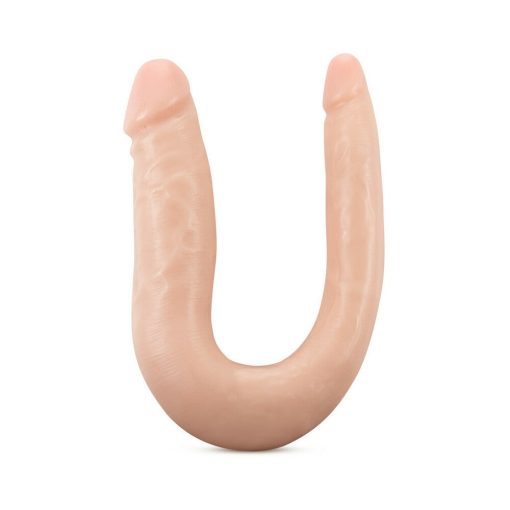 Dr. Skin Mini Double Dong Realistic 12 In. Dual-Ended Dildo Beige - Image 2