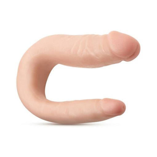 Dr. Skin Mini Double Dong Realistic 12 In. Dual-Ended Dildo Beige - Image 3