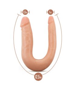Dr. Skin Mini Double Dong Realistic 12 In. Dual-Ended Dildo Beige