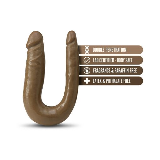 Dr. Skin Mini Double Dong Realistic 12 In. Dual-Ended Dildo Tan - Image 3