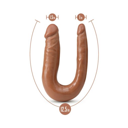 Dr. Skin Mini Double Dong Realistic 12 In. Dual-Ended Dildo Tan - Image 5