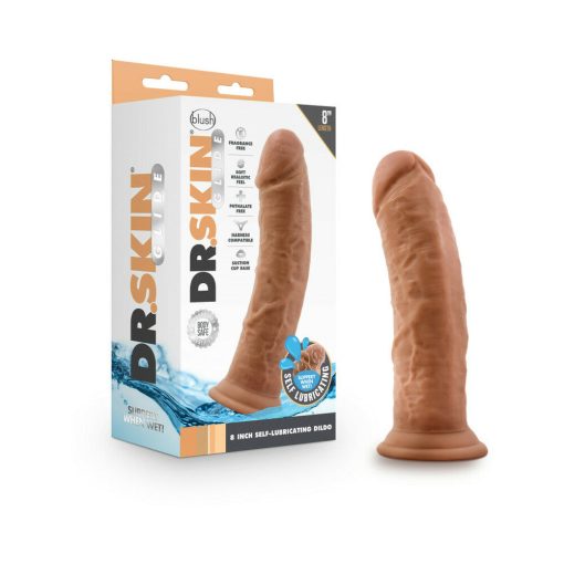 Dr. Skin Glide Realistic 8 In. Self-Lubricating Dildo Tan