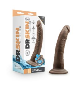 Dr. Skin Glide Realistic 7.5 In. Self-Lubricating Dildo Brown