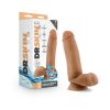 Dr. Skin Glide Realistic 7 In. Self-Lubricating Dildo With Balls Tan