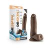 Dr. Skin Glide Realistic 7 In. Self-Lubricating Dildo With Balls Brown