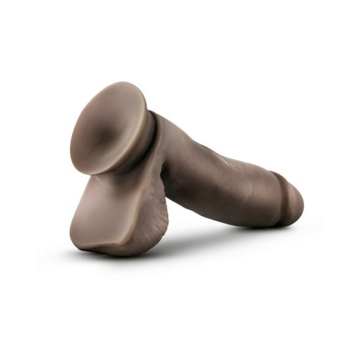 Dr. Skin Glide Realistic 7 In. Self-Lubricating Dildo With Balls Brown - Image 7