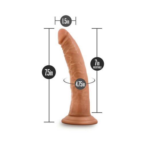 Dr. Skin Glide Realistic 7.5 In. Self-Lubricating Dildo Tan - Image 4