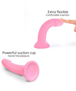 Love To Love Dildolls Glitzy 7 In. Silicone Dildo Pink Glitter