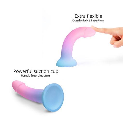 Love To Love Dildolls Utopia 7 In. Silicone Dildo Gradient Pastels - Image 4