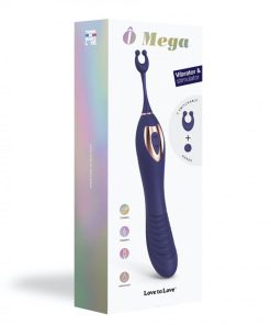 Love To Love O Mega Silicone Multi-Function Vibrator And Clitoral Stimulator Midnight Indigo