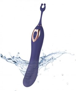 Love To Love O Mega Silicone Multi-Function Vibrator And Clitoral Stimulator Midnight Indigo