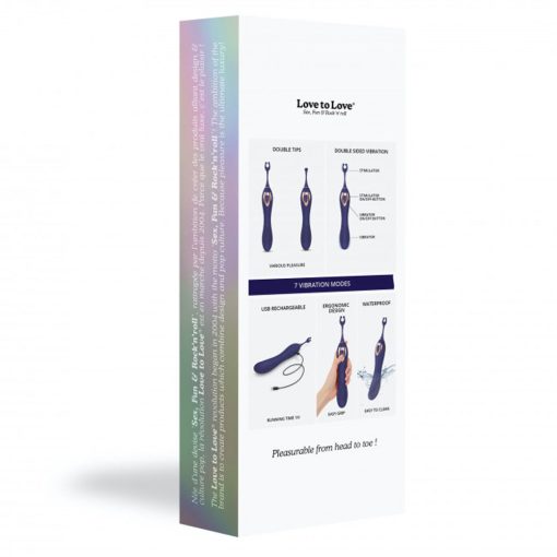 Love To Love O Mega Silicone Multi-Function Vibrator And Clitoral Stimulator Midnight Indigo - Image 4
