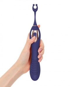 Love To Love O Mega Silicone Multi-Function Vibrator And Clitoral Stimulator Midnight Indigo