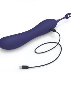 Love To Love O Mega Silicone Multi-Function Vibrator And Clitoral Stimulator Midnight Indigo