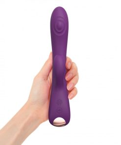 Love To Love Bunny & Clyde Rechargeable Tapping Rabbit Silicone Vibrator Purple Rain