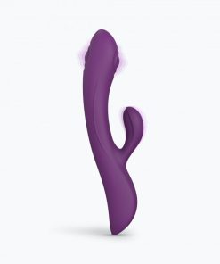 Love To Love Bunny & Clyde Rechargeable Tapping Rabbit Silicone Vibrator Purple Rain