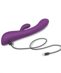 Love To Love Bunny & Clyde Rechargeable Tapping Rabbit Silicone Vibrator Purple Rain