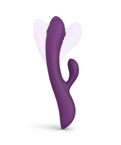 Love To Love Bunny & Clyde Rechargeable Tapping Rabbit Silicone Vibrator Purple Rain