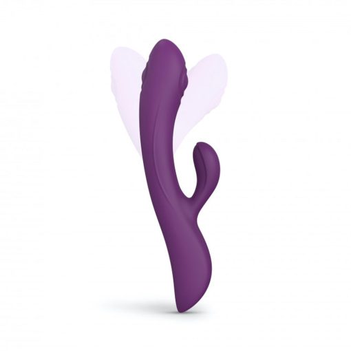 Love To Love Bunny & Clyde Rechargeable Tapping Rabbit Silicone Vibrator Purple Rain - Image 8