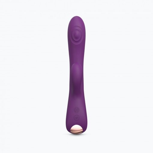 Love To Love Bunny & Clyde Rechargeable Tapping Rabbit Silicone Vibrator Purple Rain - Image 9