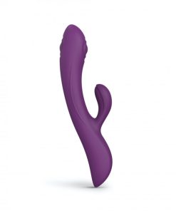 Love To Love Bunny & Clyde Rechargeable Tapping Rabbit Silicone Vibrator Purple Rain