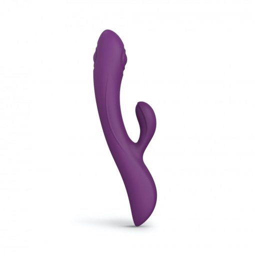 Love To Love Bunny & Clyde Rechargeable Tapping Rabbit Silicone Vibrator Purple Rain - Image 10
