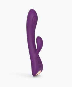 Love To Love Bunny & Clyde Rechargeable Tapping Rabbit Silicone Vibrator Purple Rain