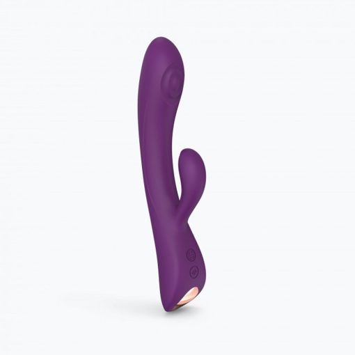 Love To Love Bunny & Clyde Rechargeable Tapping Rabbit Silicone Vibrator Purple Rain - Image 11