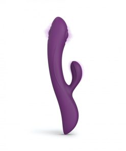 Love To Love Bunny & Clyde Rechargeable Tapping Rabbit Silicone Vibrator Purple Rain