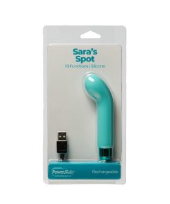 Sara'S Spot Rechargeable Bullet With Removable G-Spot Sleeve Teal