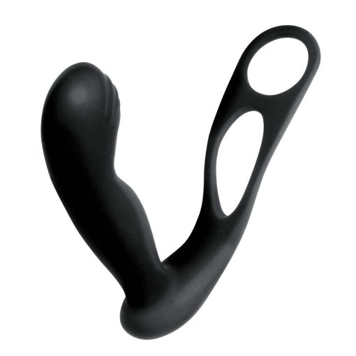 Butts Up Prostate Massager With Scrotum & Cock Ring Black - Image 2