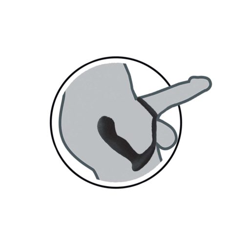 Butts Up Prostate Massager With Scrotum & Cock Ring Black - Image 4