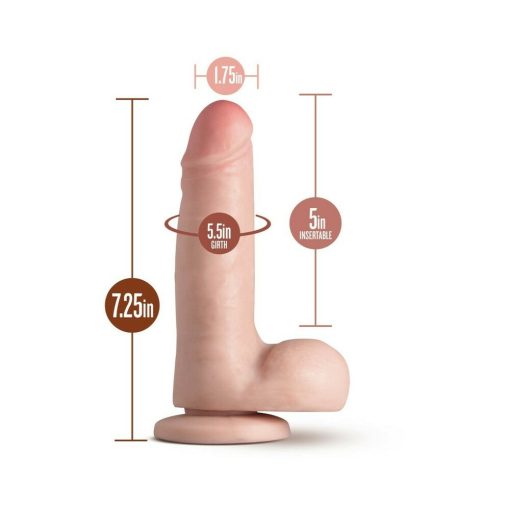 Loverboy K Pop Star Realistic 7.25 In. Dildo With Balls Beige - Image 6