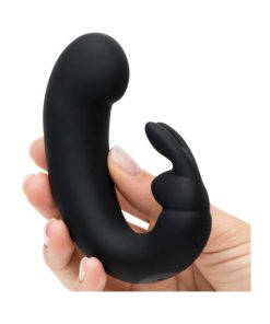 Fifty Shades Of Grey Sensation Rechargeable Silicone G-Spot Rabbit Vibrator Black