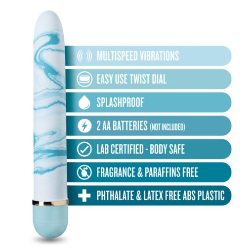 The Collection Blueberry Haze Slimline Vibrator Blue - Image 5