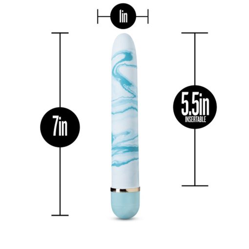 The Collection Blueberry Haze Slimline Vibrator Blue - Image 6