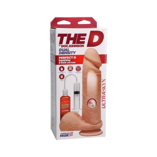 The D Perfect D Squirting 8 In. With Balls Ultraskyn Vanilla - Image 4