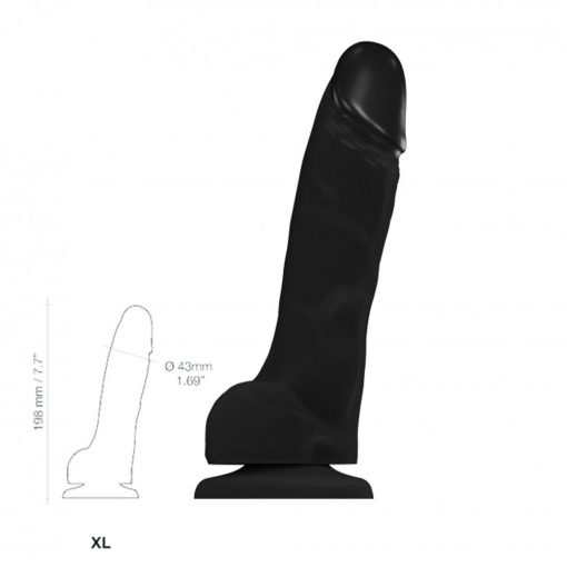 Strap-On-Me Realistic Collection Soft Realistic Dildo Black Xl - Image 2