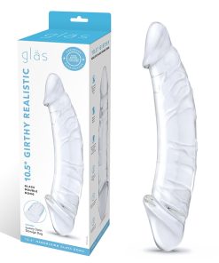 Glas 10.5 In. Girthy Realistic Glass Double Dong Dildo