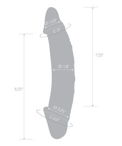 Glas 10.5 In. Girthy Realistic Glass Double Dong Dildo
