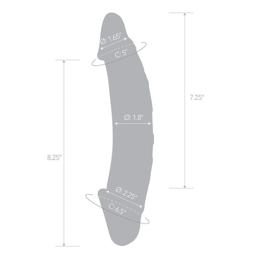 Glas 10.5 In. Girthy Realistic Glass Double Dong Dildo - Image 8