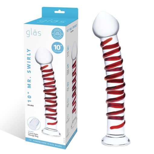 Glas 10 In. Mr. Swirly Glass Dildo - Image 2