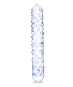 Glas 9 In. Purple Rose Nubby Glass Dildo