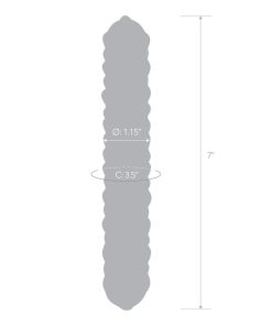 Glas 9 In. Purple Rose Nubby Glass Dildo